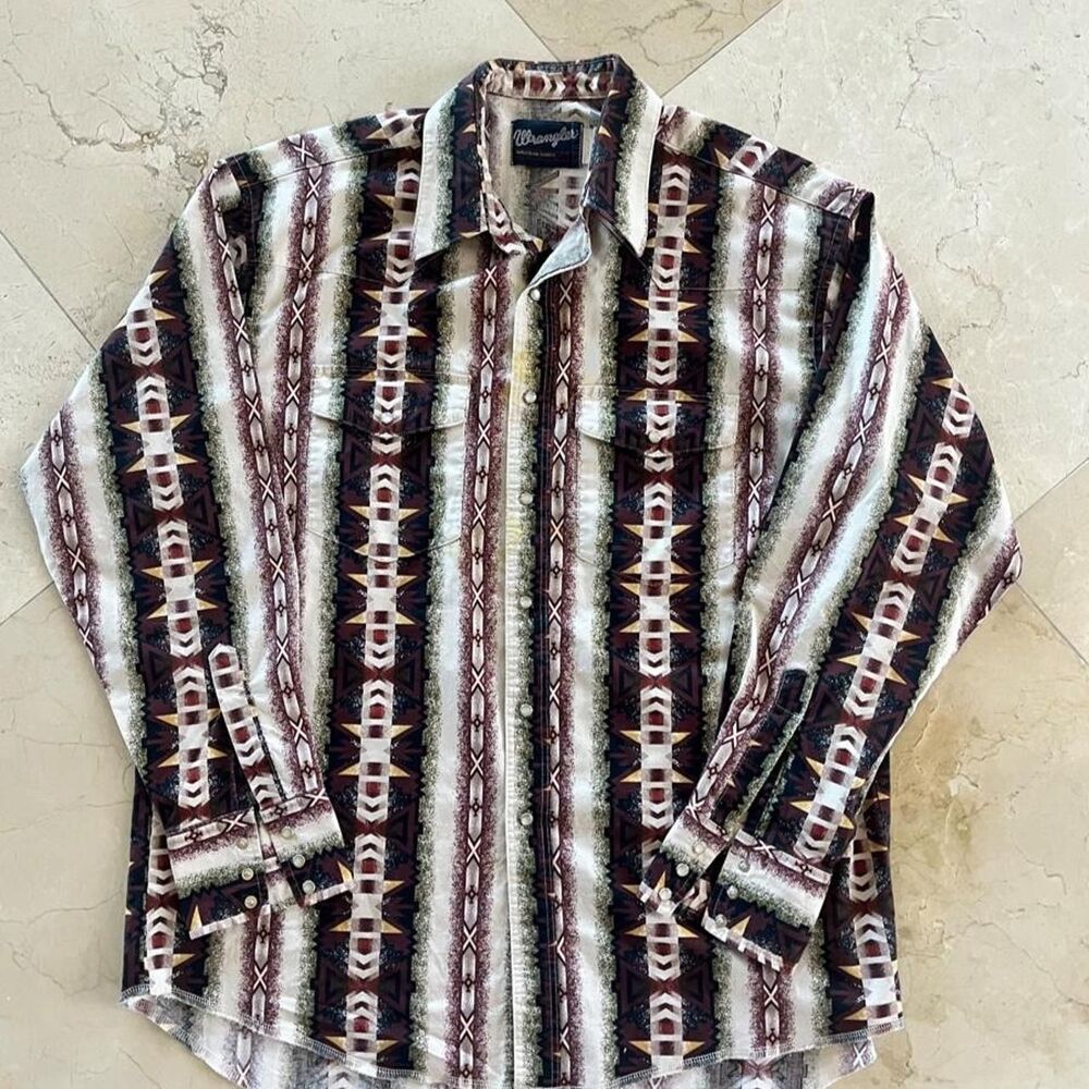 Vintage 90s Western Wrangler Brushpopper Shirt